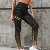 2019 Lady Gold Stamp Print Stretchy High Waist Seamless Leggings Yoga Pants Trousers Energy Seamless Leggings Gym Girl leggins