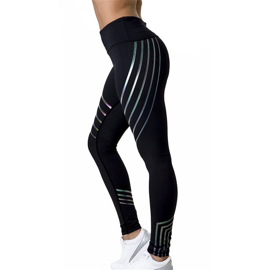 2022 Women Yoga Pants Women Running Leggins High Waist Colorful Reflection Tights Gym Fitness Training Tights Female Push Up