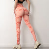 ATHVOTAR Women Booty Leggings Seamless Tie Dye Sport Legging Scrunch Butt Slim Stretch Yoga Pants Plus Size Running Tights
