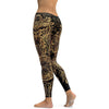 Golden Ornamental Owl Yoga Leggings High Waist Yoga Pants Breathable Gym Fitness Push Up Girl Yoga Workout Leggings