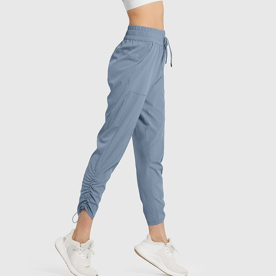 Moonglade Gym Leggings Yoga Pants Sports Fitness Running Women High Waist Loose Casual Thin Drawstring Quick-Dry