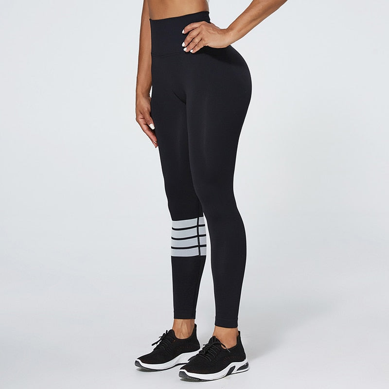 New Hot Sale Women Four Bars Leggings Seamless Exercise Fitness Legging Push Up Gym Workout Female Yoga Pants Dopshipping