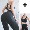 Phone Pocket Yoga Set Workout Sportswear Women Clothing Fitness Suit Crop Top Bra High Waist Pants Leggings Push up Sports Suits