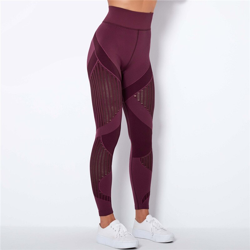YUECAIDI Leggings High Waist Winter Clothes Women Pants Women Yoga Gym Leggings Women Sport Leggings Workout Leggings With Mesh