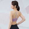 Sexy Y-Shaped Back Yoga Crop Top Bra Inner Padded Fitness Tank Tops Push Up Elastic Sport Bra Gym Vest Workout Female Underwear