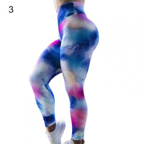 Tights Women Tie Dye Print Fitness Women's Pants Legging Women High Elastic Yoga Sweatpants Woman Activewear Push Up Tights