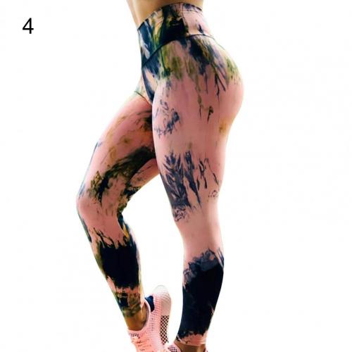 Tights Women Tie Dye Print Fitness Women's Pants Legging Women High Elastic Yoga Sweatpants Woman Activewear Push Up Tights