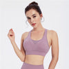 Push Up Athletic Yoga Bra Women Back Cross Strappy Racerback Buttery Soft Workout Gym Brassiere Running Sports Bras