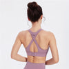 Push Up Athletic Yoga Bra Women Back Cross Strappy Racerback Buttery Soft Workout Gym Brassiere Running Sports Bras